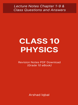 cover image of Class 10 Physics Quiz Questions and Answers PDF | 10th Grade Physics Exam Prep e-Book
